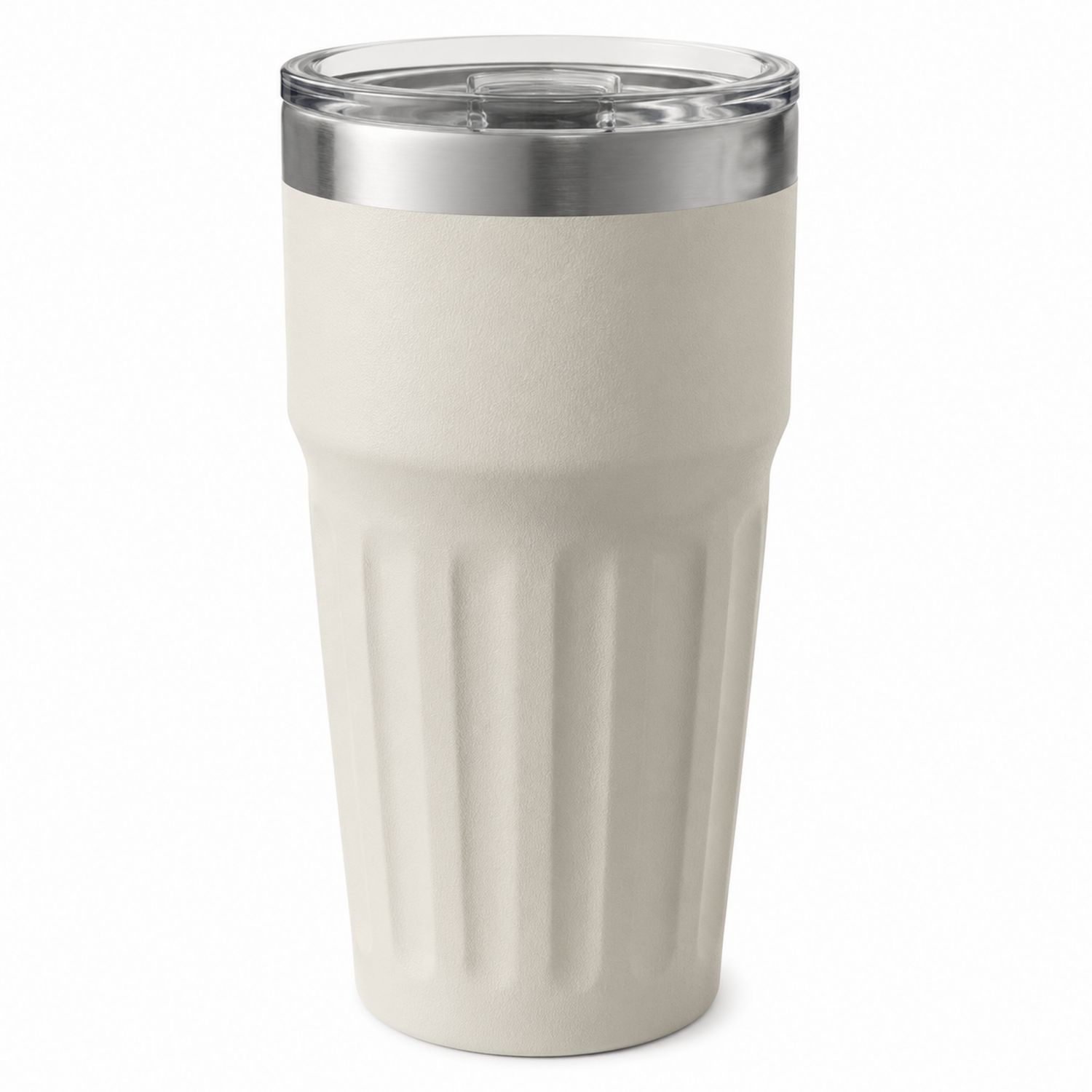 Thermobecher Beige mit Isolierdeckel, 500 ml