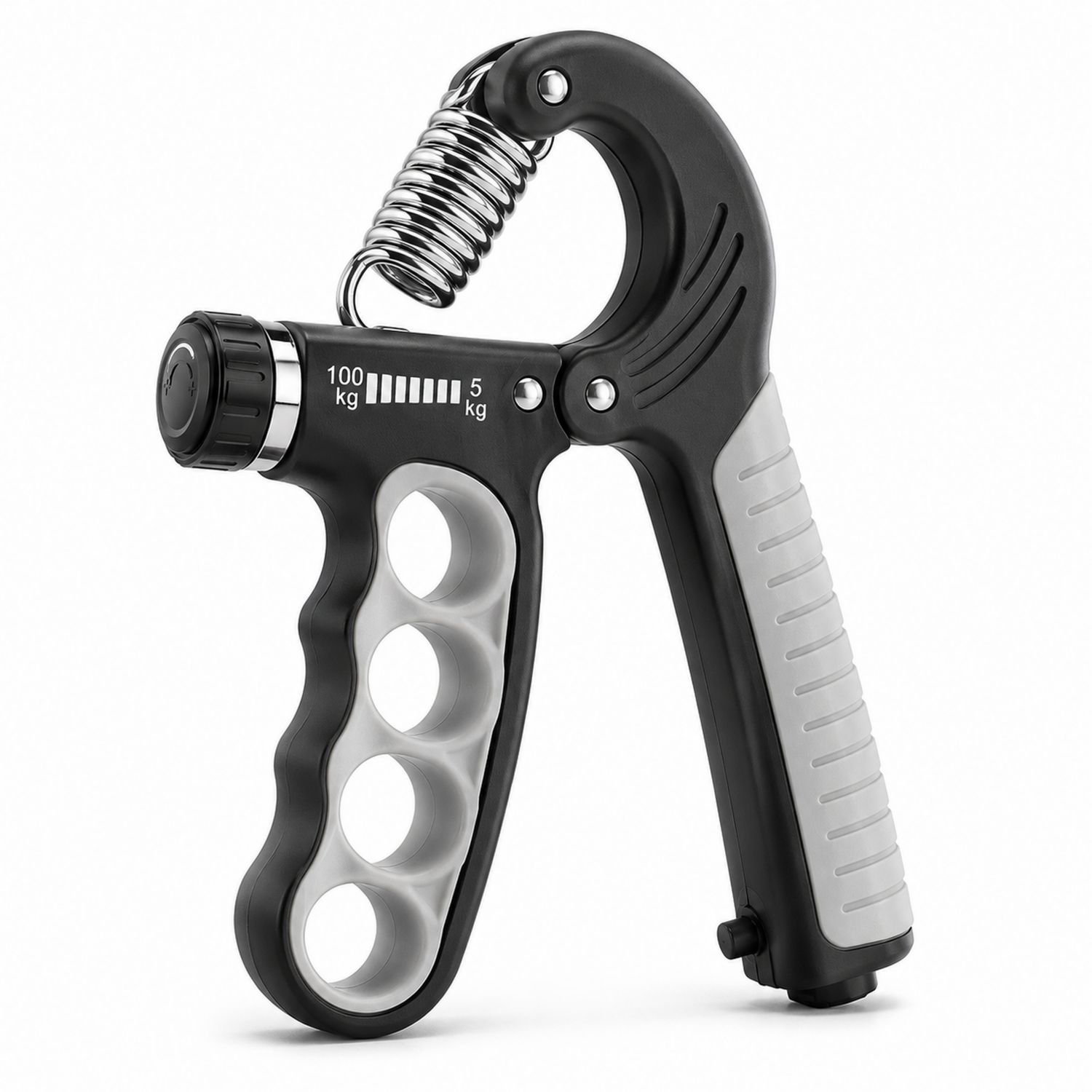 Attrezzo per Allenamento Mano Regolabile con Resistenza 5-100kg Nero/Grigio