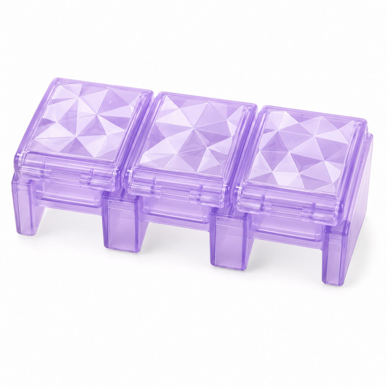 Scatola Porta Pillole a 3 Scomparti Viola