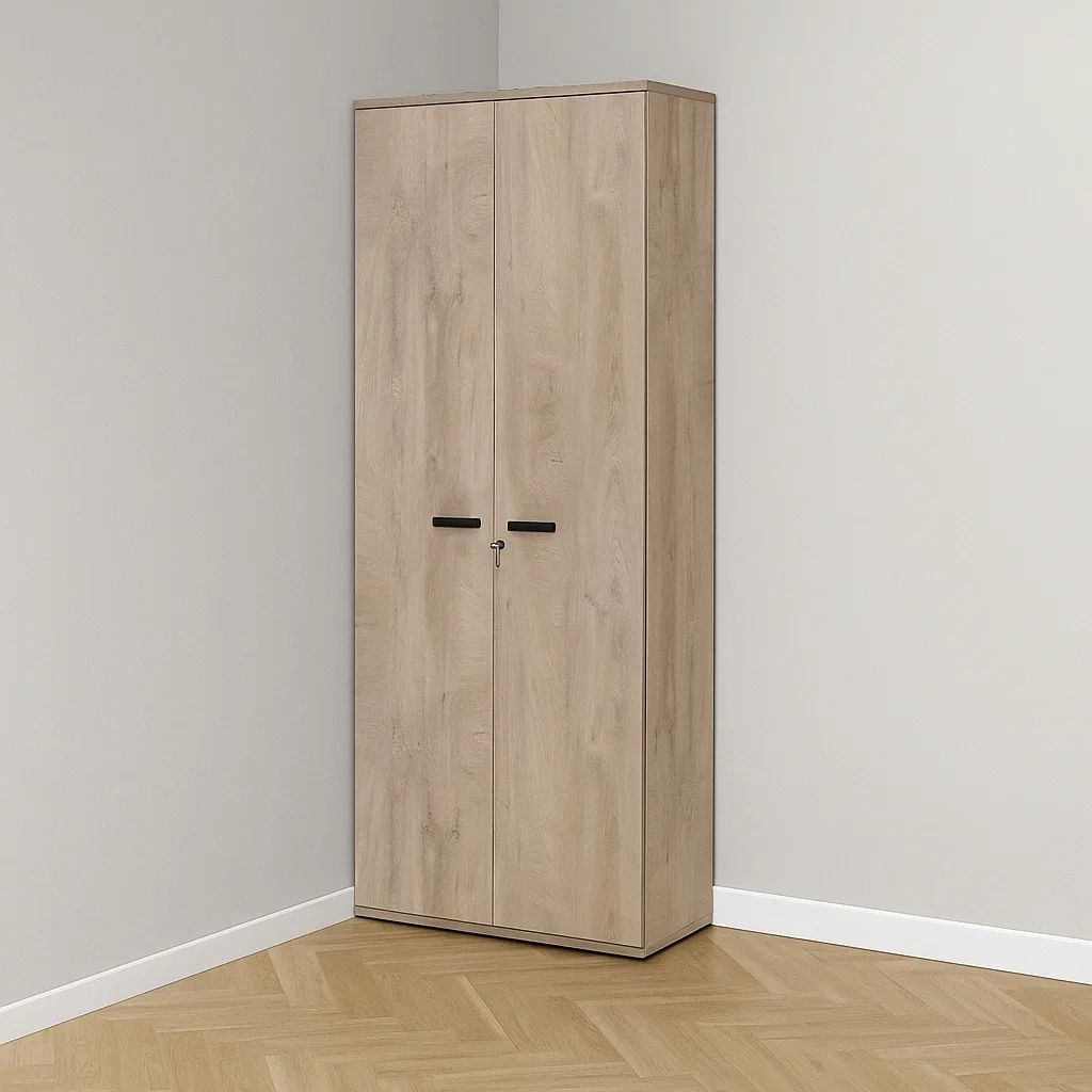 Kleiderschrank Eiche 2 Türen 180 cm-decorelude