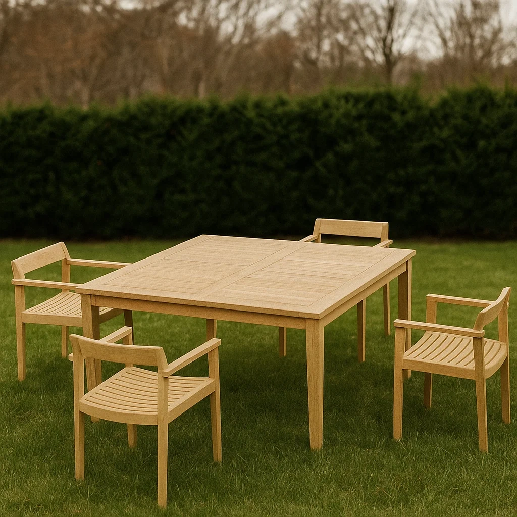 Gartenmöbel-Set aus Teakholz, Natur-decorelude