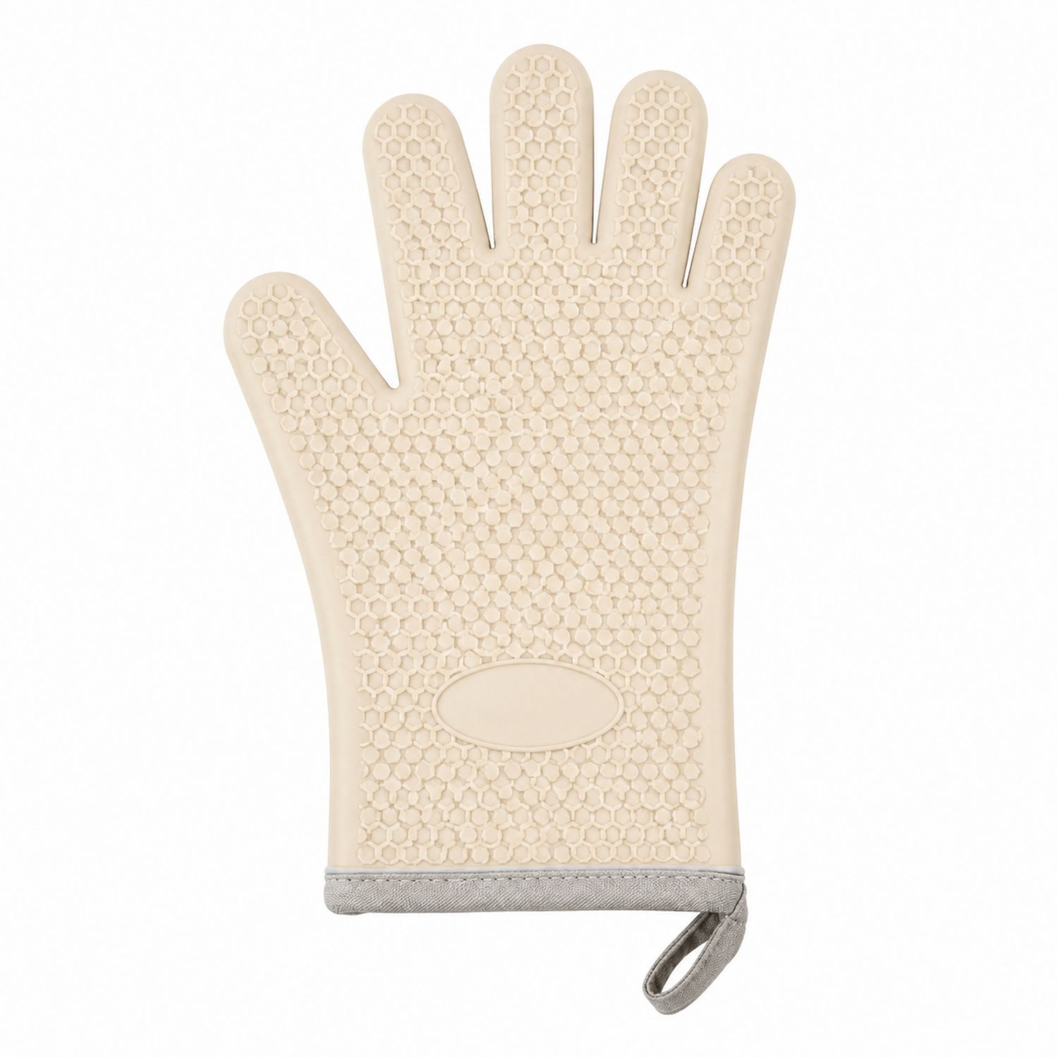 Silikon Ofenhandschuh Beige, Hitzebeständig, Rutschfest, 30x20cm-Cavessaliving