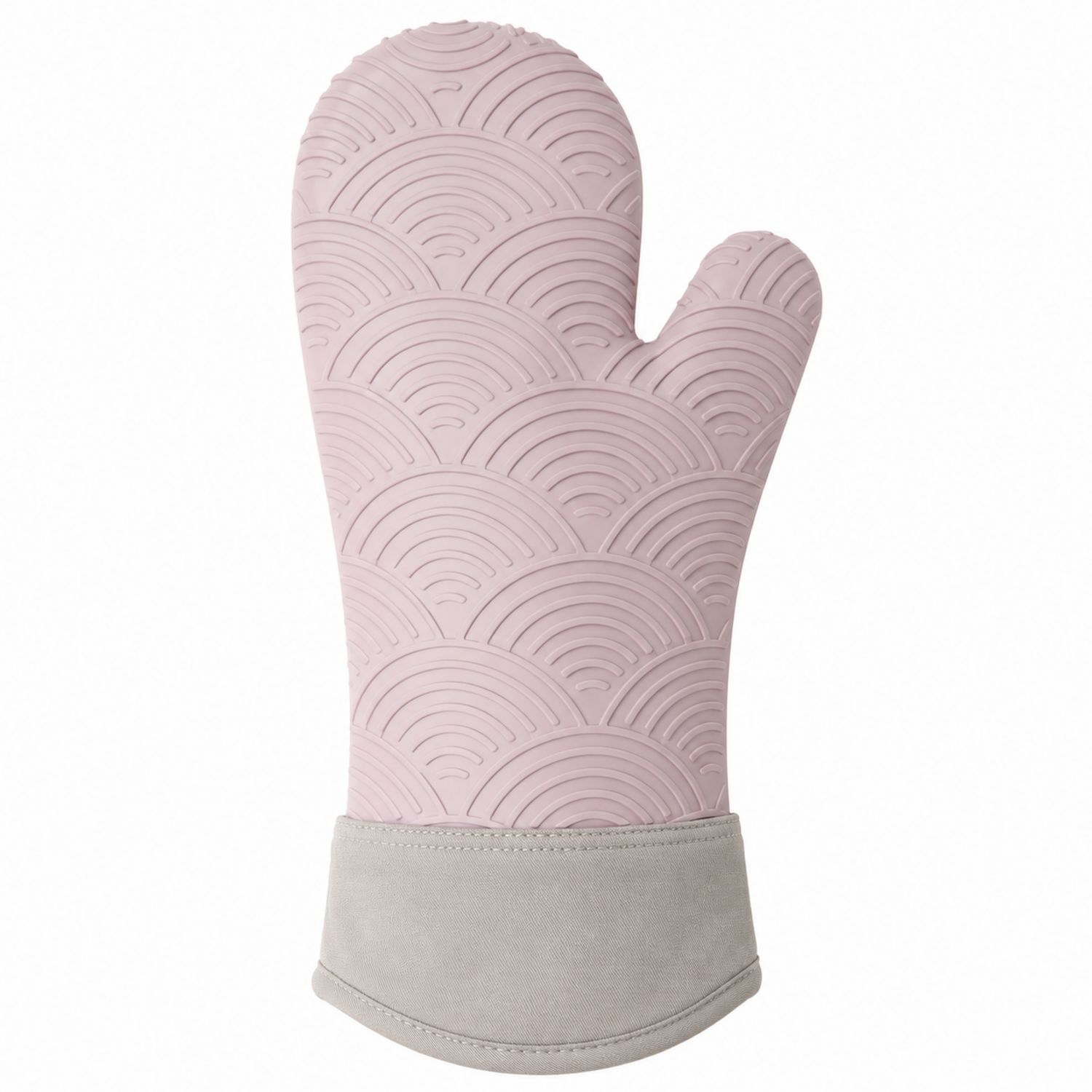 Rosa Silikon-Ofenhandschuh mit Wellenmuster-Cavessaliving