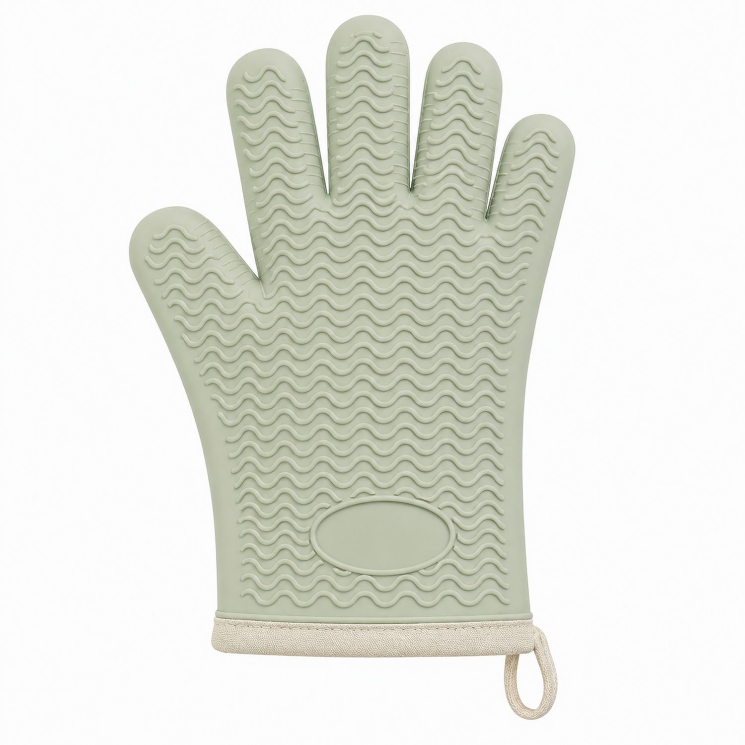 Rutschfester Hitzebeständiger Silikon-Küchenhandschuh Grün-Cavessaliving