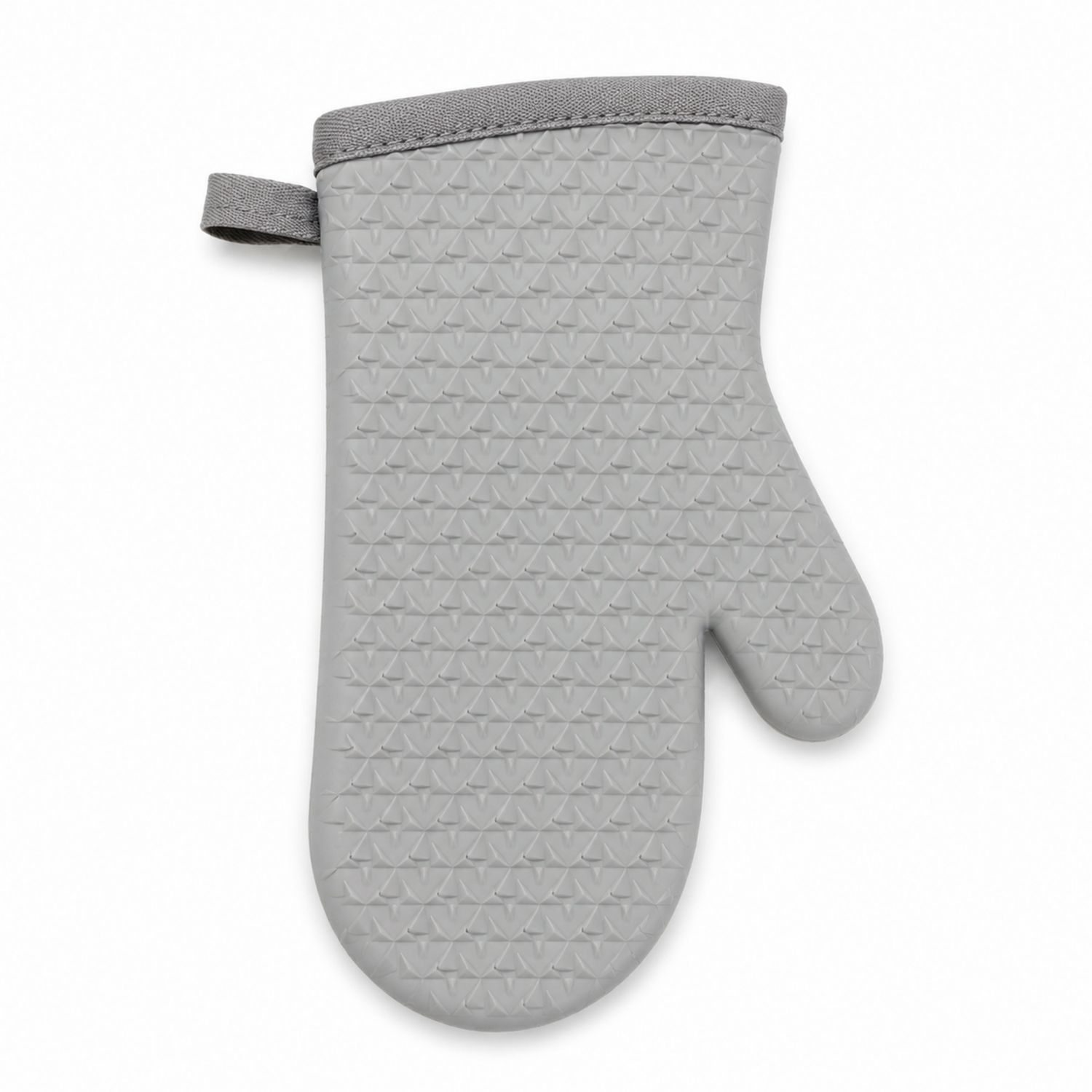 Grauer hitzebeständiger Silikon-Ofenhandschuh bis 250°C-Cavessaliving