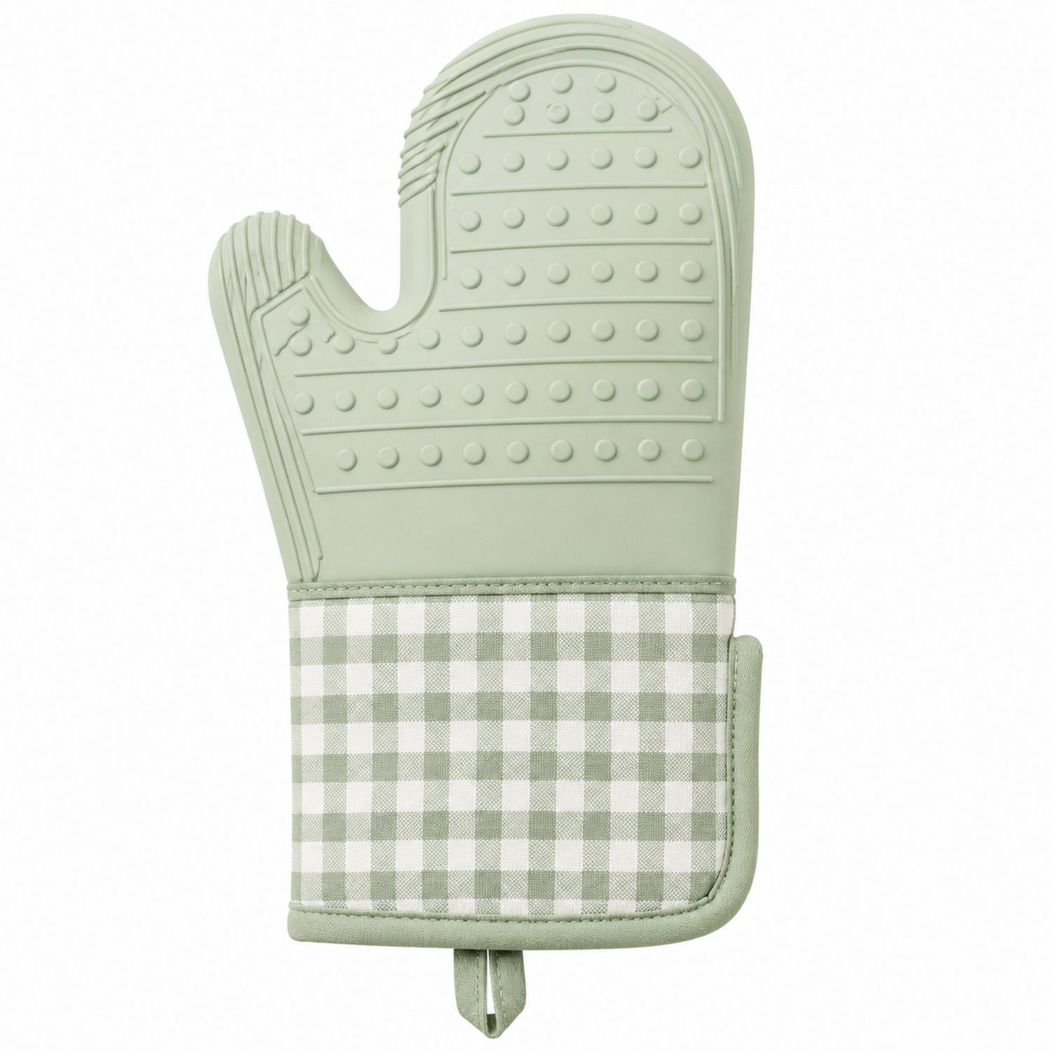 Silikon Ofenhandschuh Grün Kariert-Cavessaliving