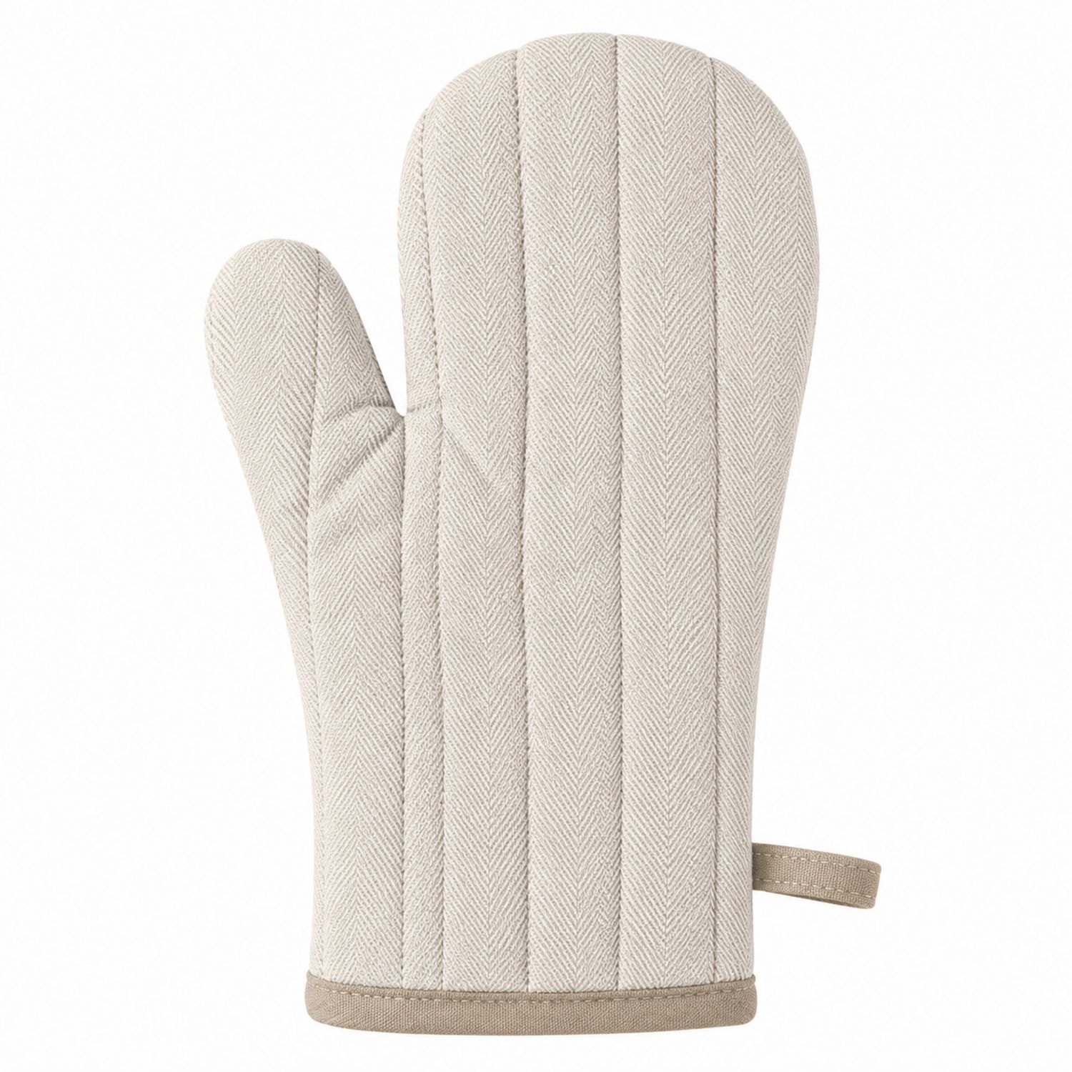 Ofenhandschuh Beige gesteppt hitzebeständig-Cavessaliving