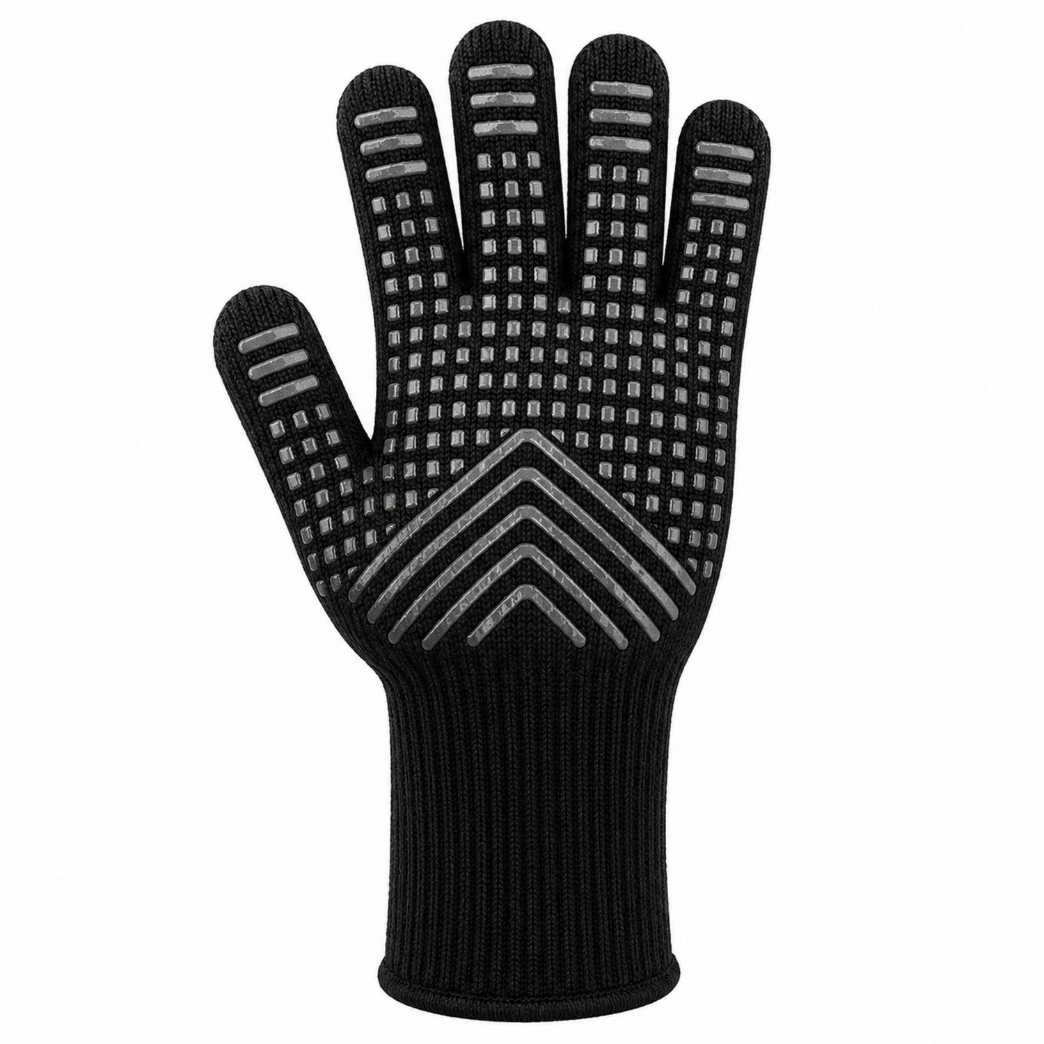 Hitzebeständiger Backhandschuh Schwarz mit Silikongriff-Cavessaliving