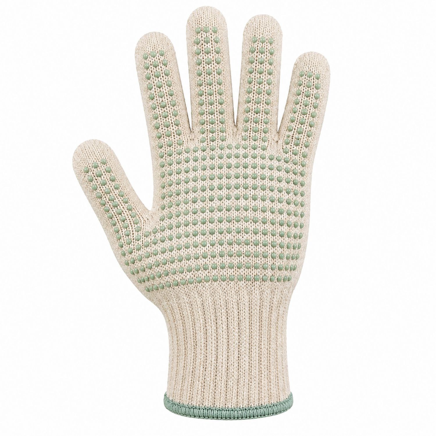 Hitzeschutzhandschuh mit Noppen Beige/Grün-Cavessaliving