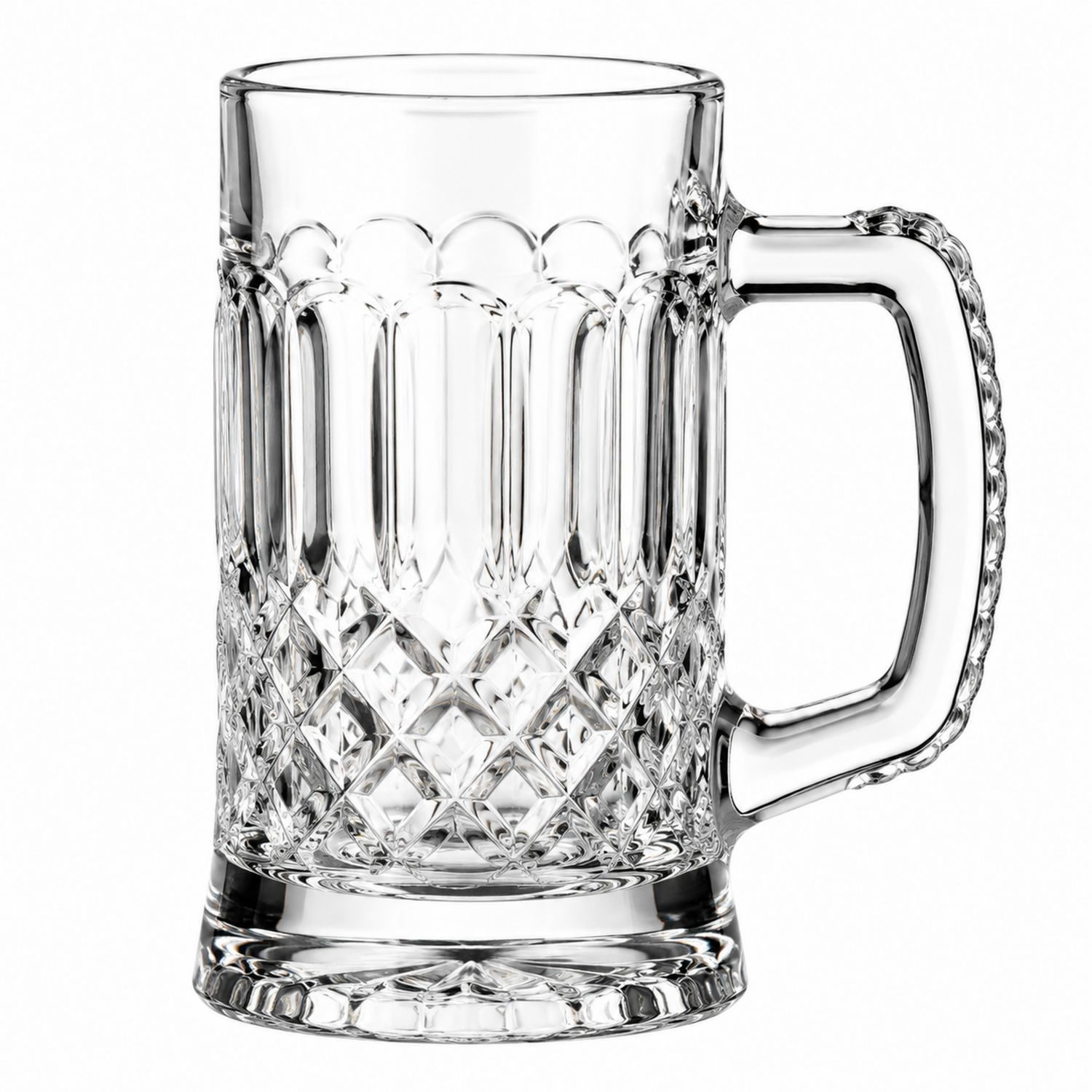 Klarer Bierkrug 500ml mit Griff