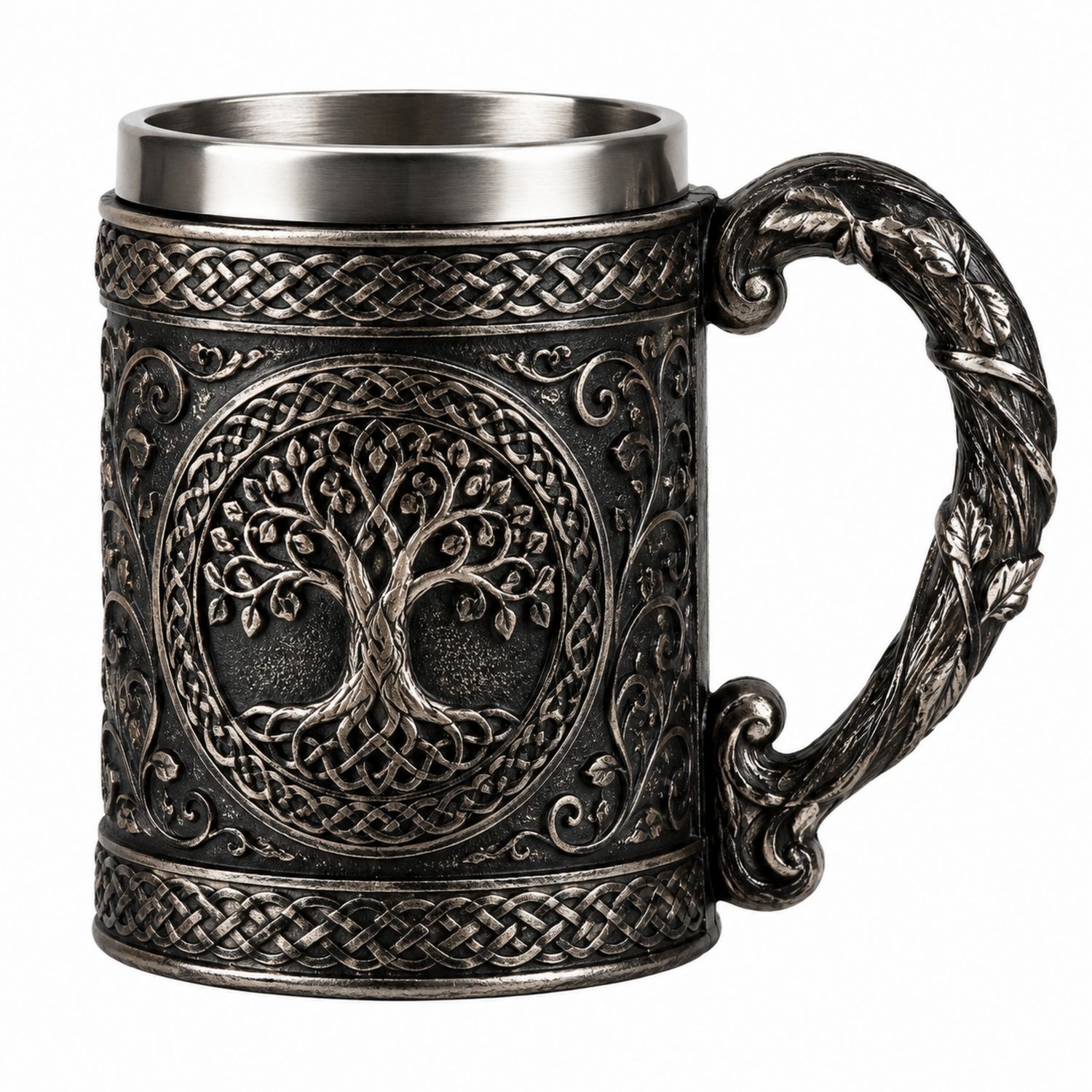 Keltischer Becher mit Baum des Lebens Gravur 550ml