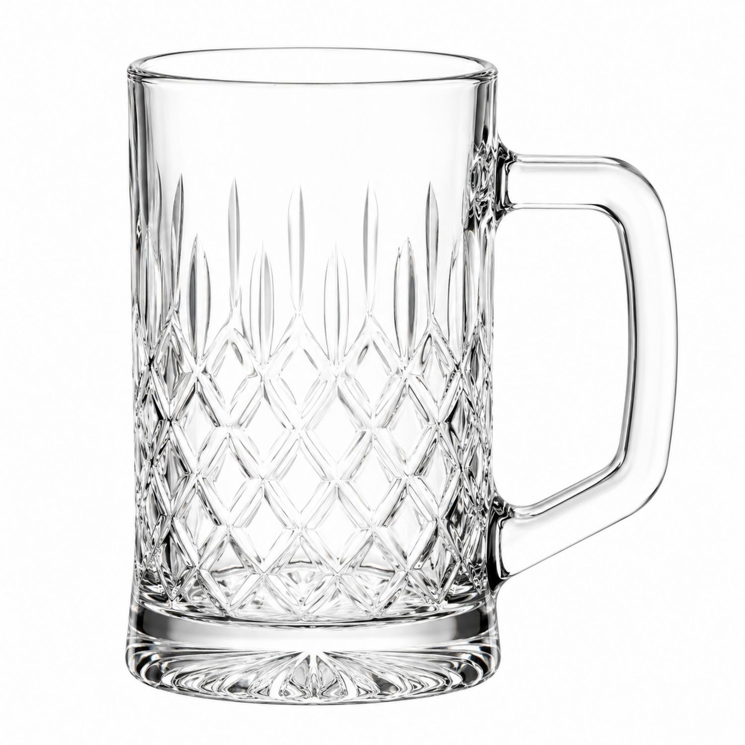 Gravierter Bierkrug aus Glas 500 ml mit Griff