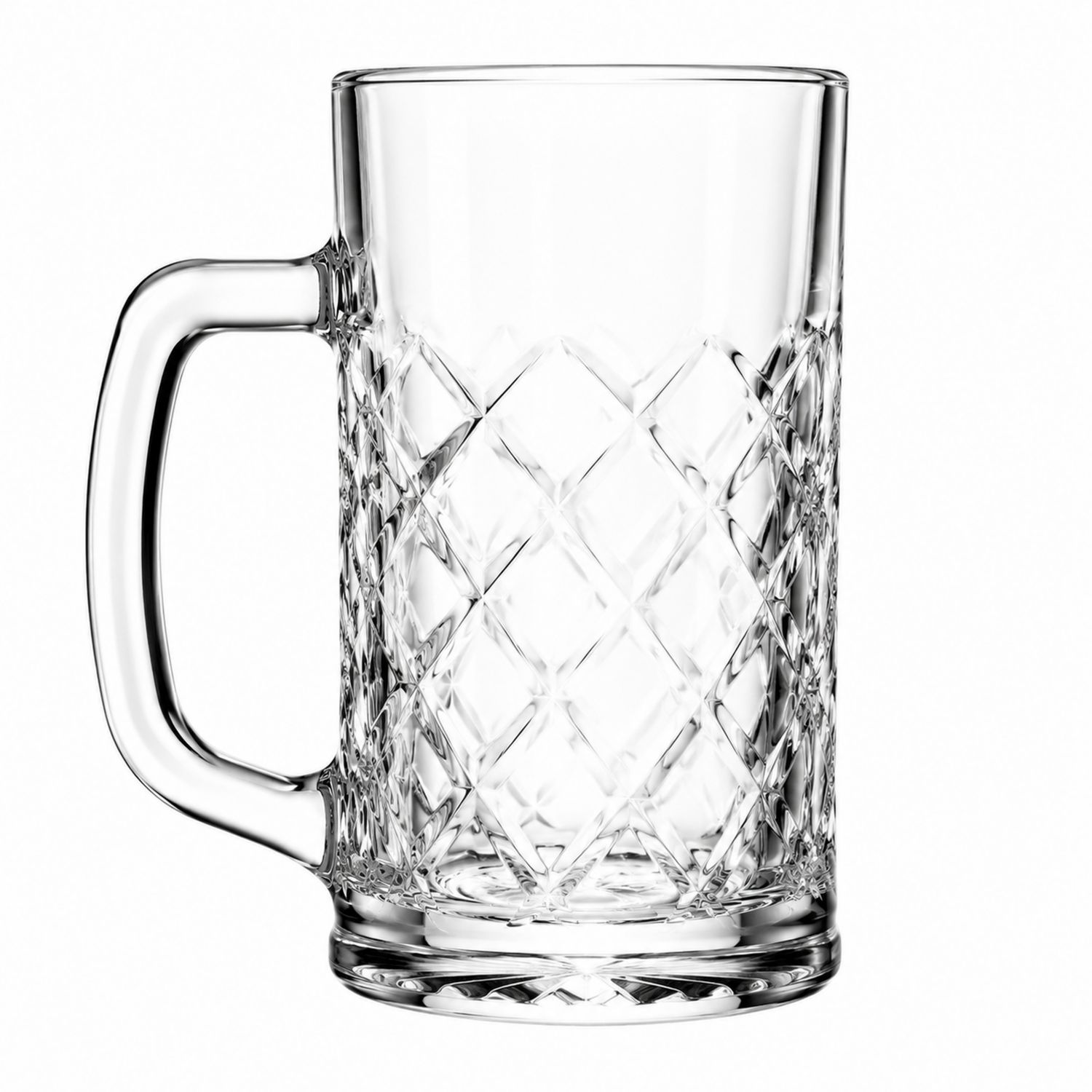 Transparente Glasmug mit Kristallschliff, 500ml