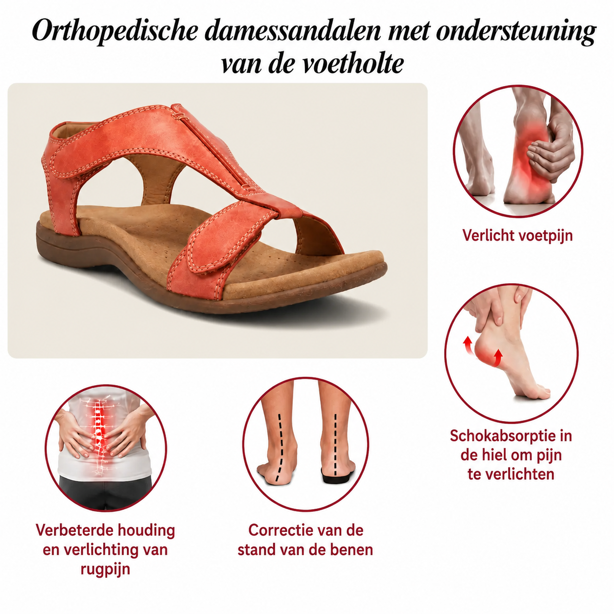 📣 LAATSTE DAG – 70% KORTING 🔥 Orthopedische sleehaksandalen voor dames – effectief tegen voetpijn