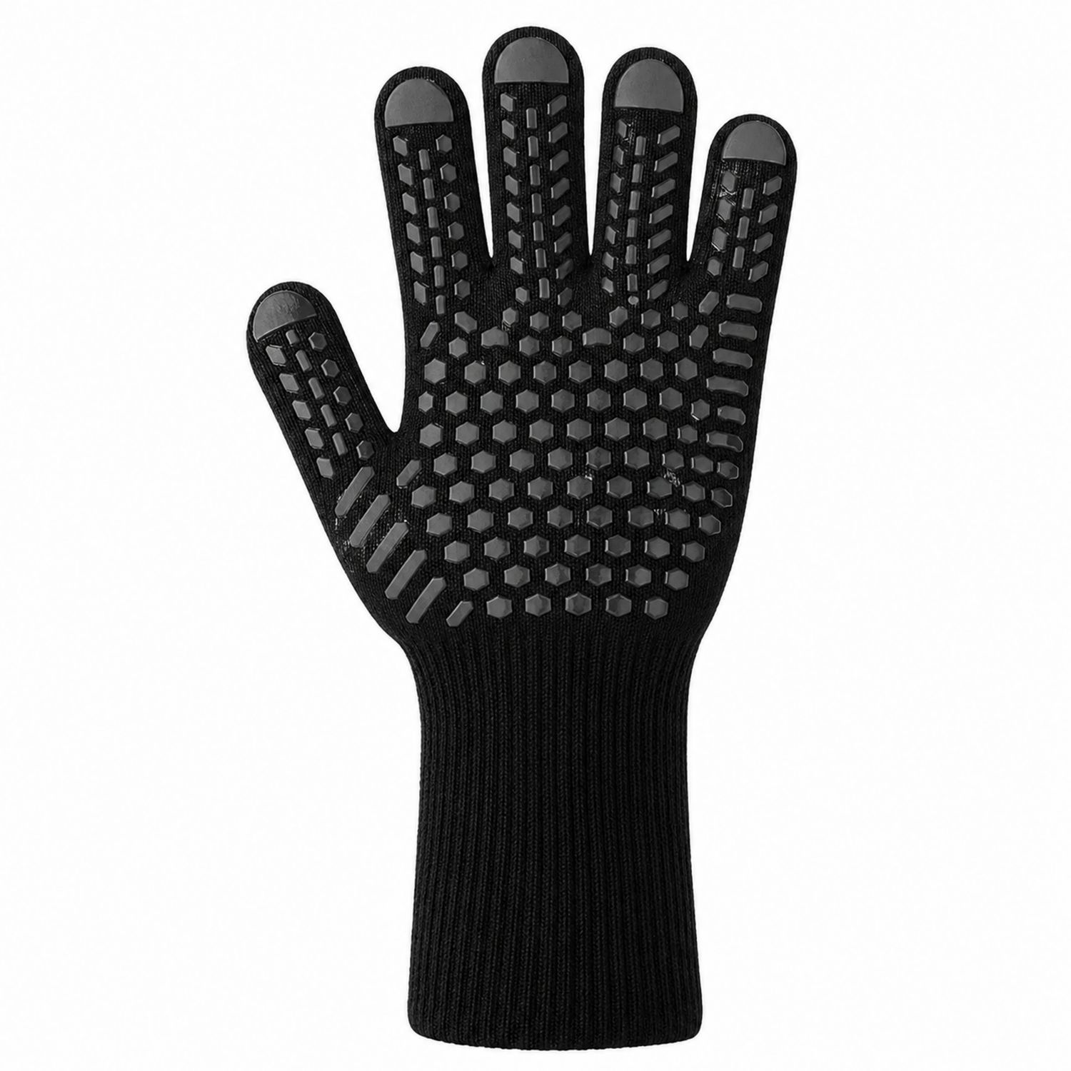 Gants de cuisine noirs avec surface antiadhésive