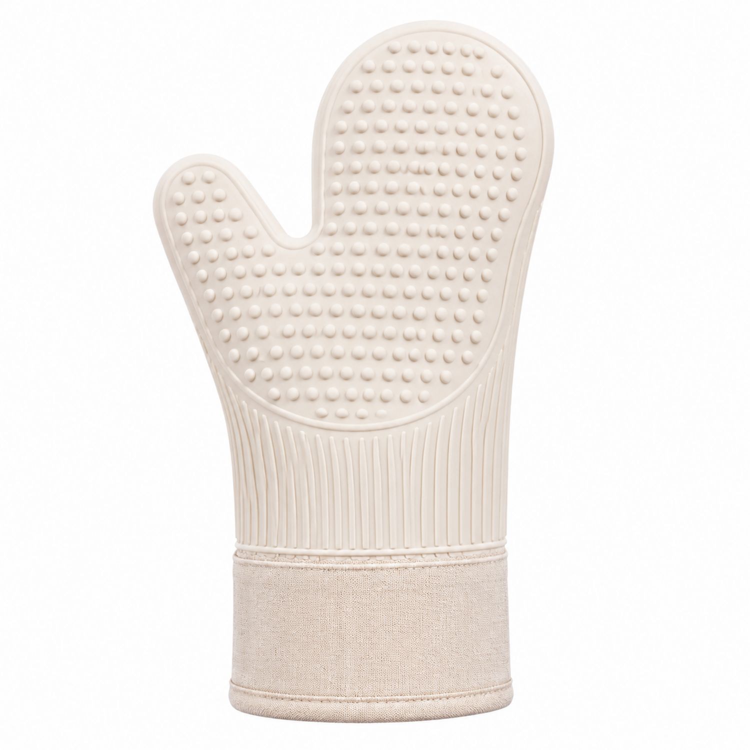 Gant de Cuisine Antidérapant en Silicone Crème