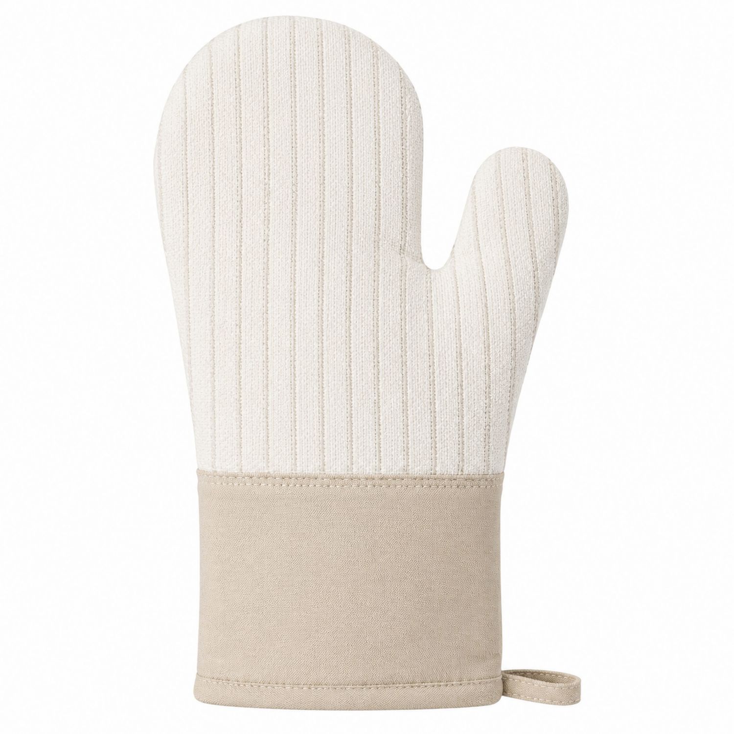 Gant de Cuisine Isolant Rayé Beige