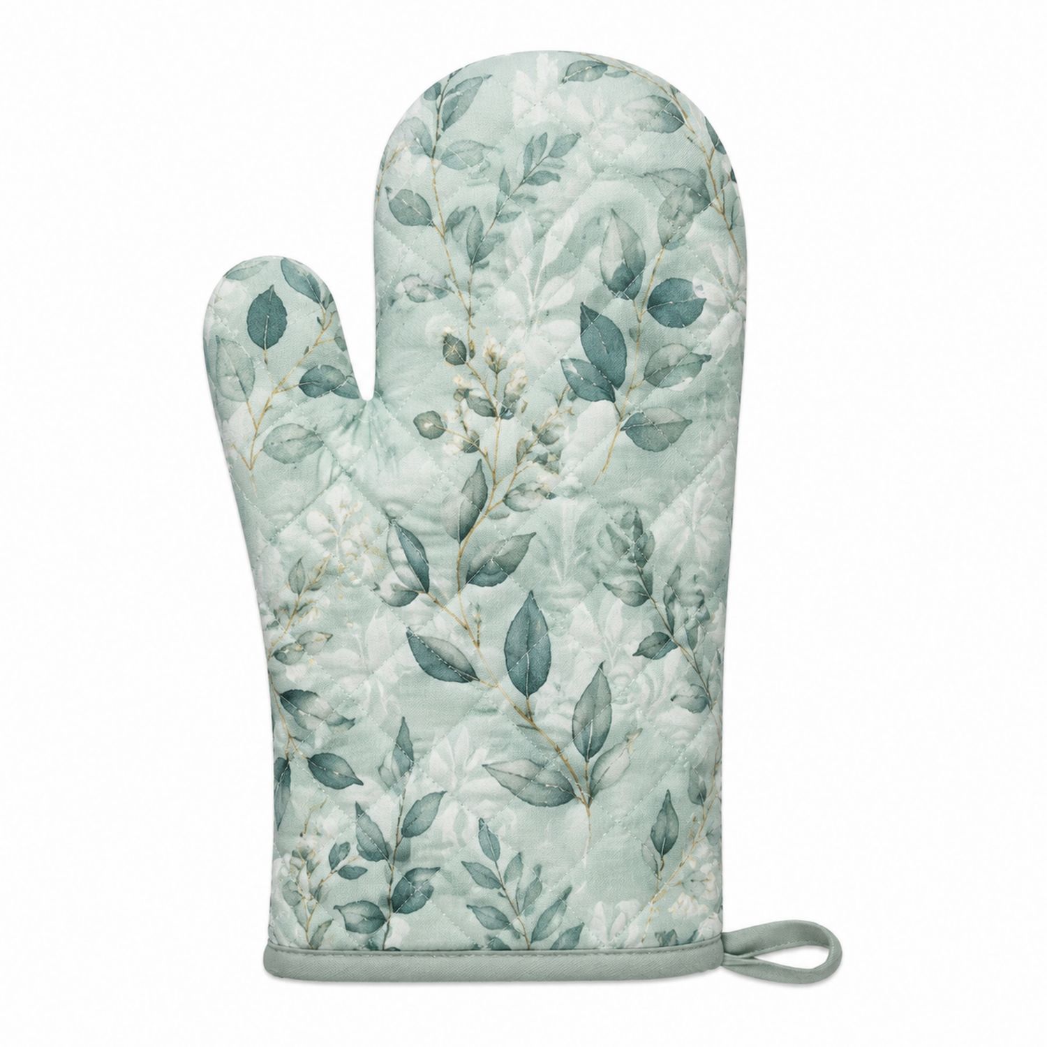 Gant de Cuisine Motif Feuilles Vertes