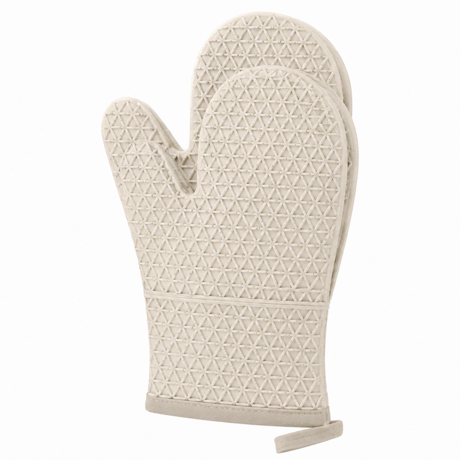 Gants de Cuisine Résistants à la Chaleur Antidérapants Crème