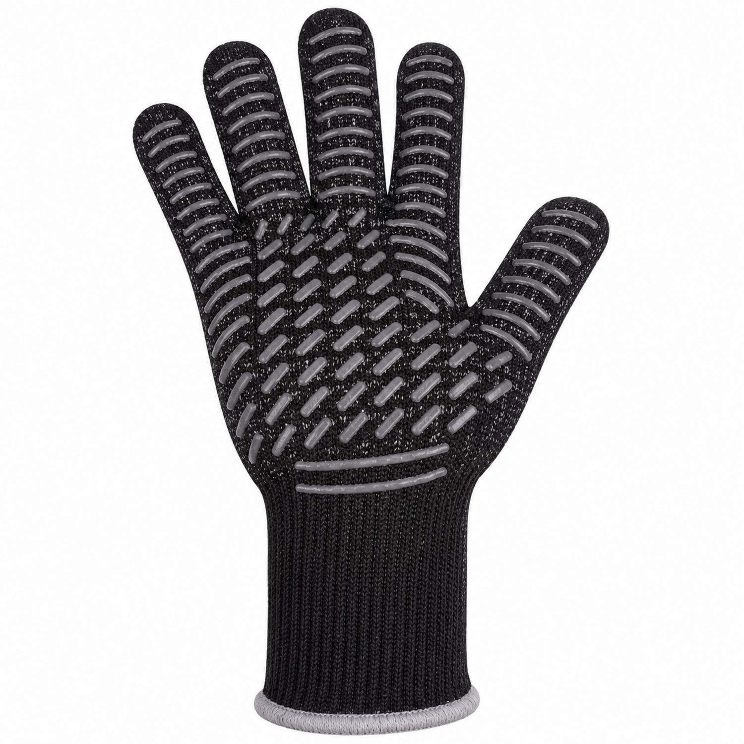 Gant de Cuisine Antidérapant Résistant à la Chaleur Gris 30cm