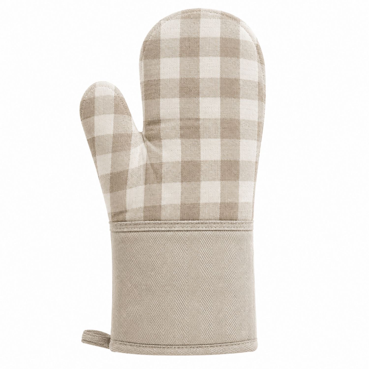 Gant de Four à Carreaux Beiges