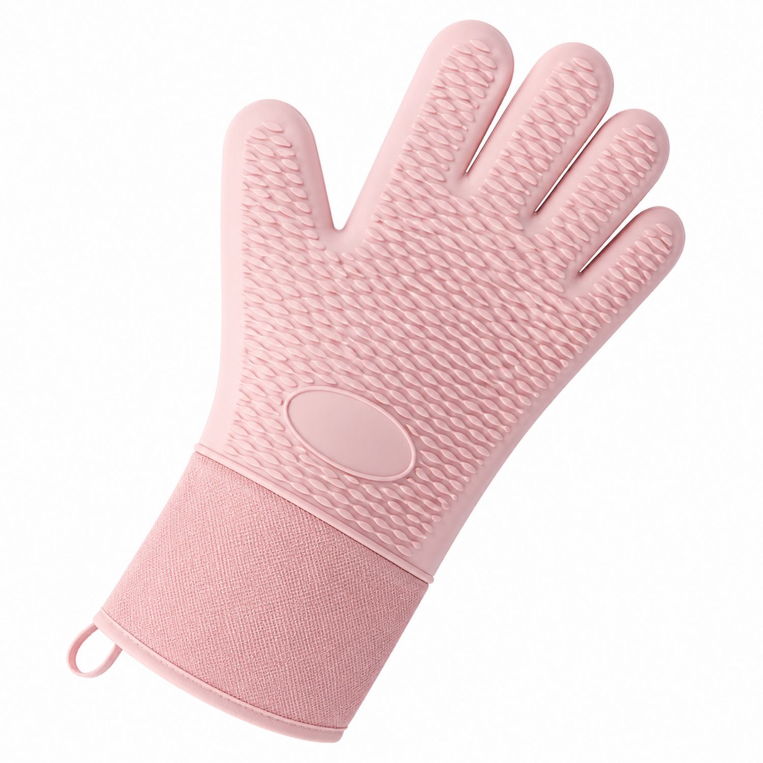 Gant de Cuisine Antidérapant Rose Pâle 30cm
