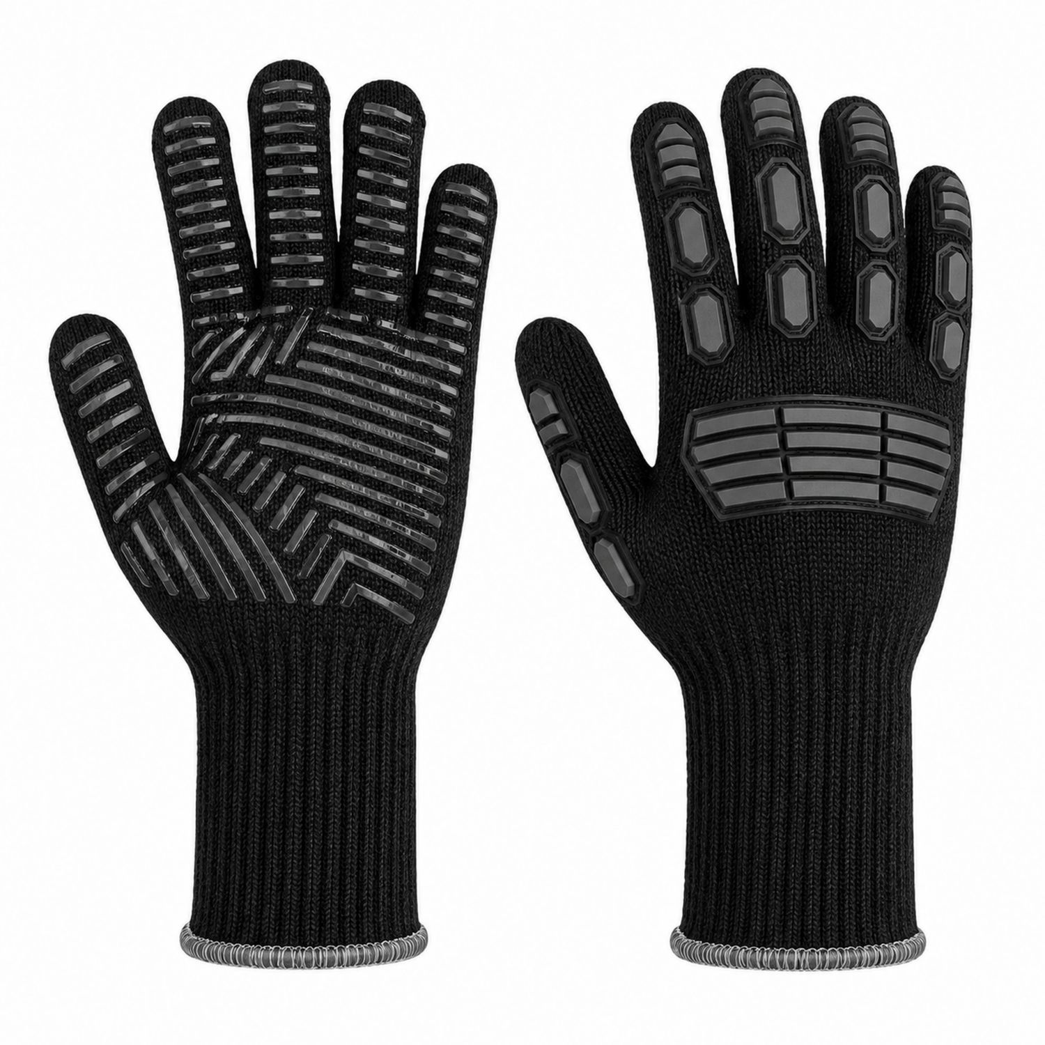 Gants Antidérapants Noirs Résistants à la Chaleur pour Adultes