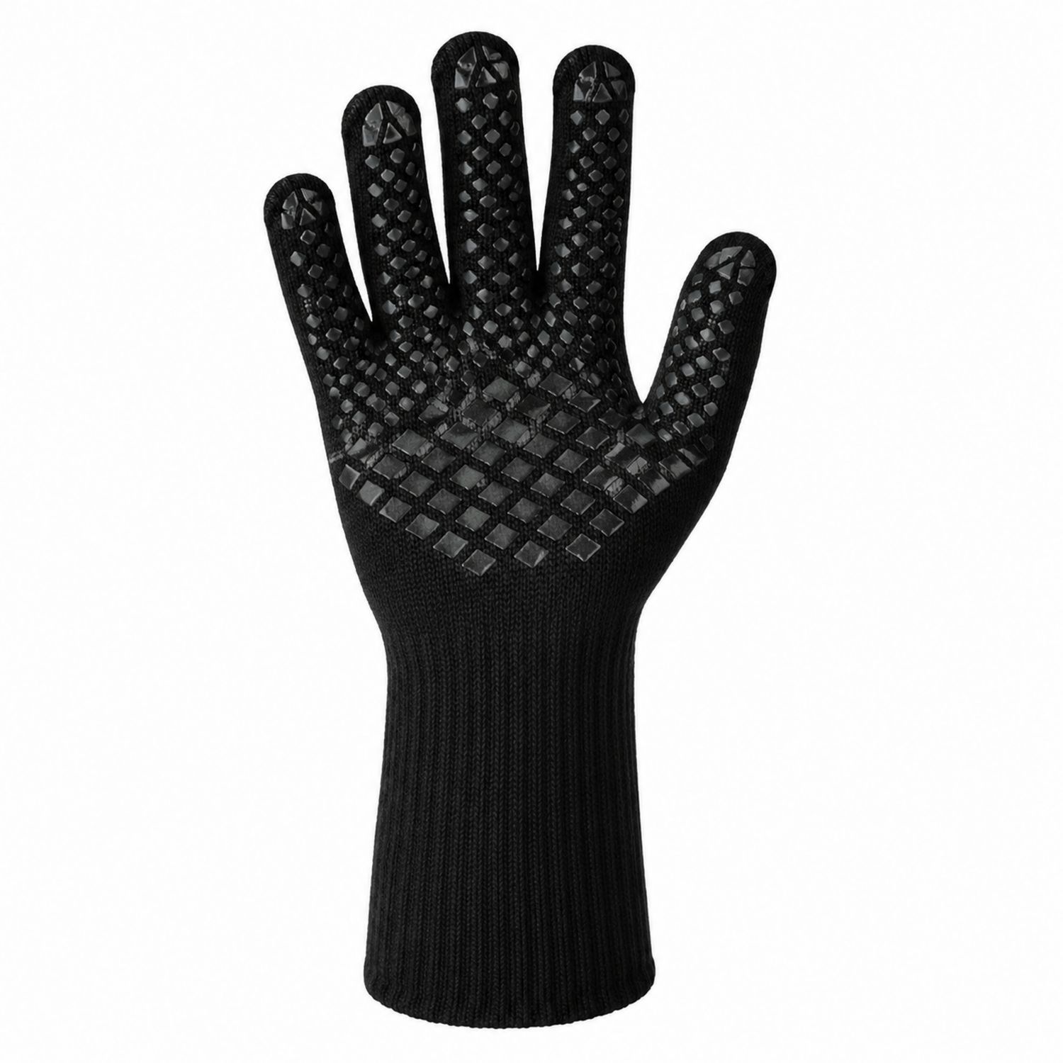 Gant de Cuisine Noir Antidérapant Résistant à la Chaleur jusqu'à 250°C