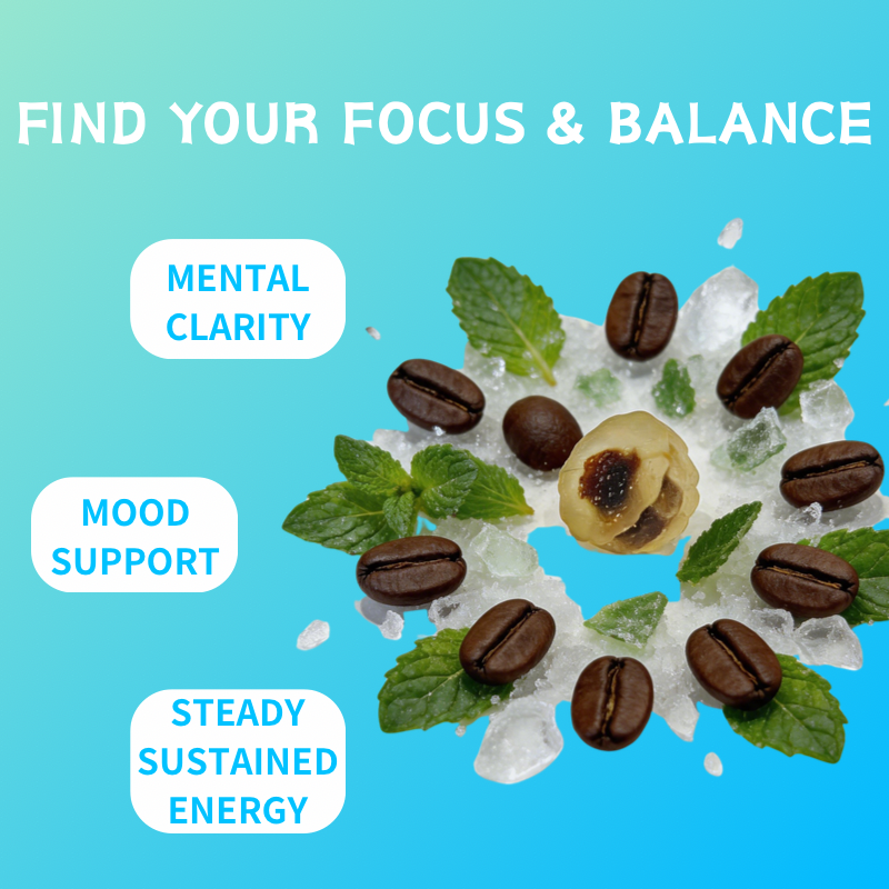 Mint Flow Dopamine Gummies | Strong Mint 3-Minute Fast Focus | 6H Sustained Clarity | Neuro-Blend Boosts Mental Speed & Mood Balance for Brain Support