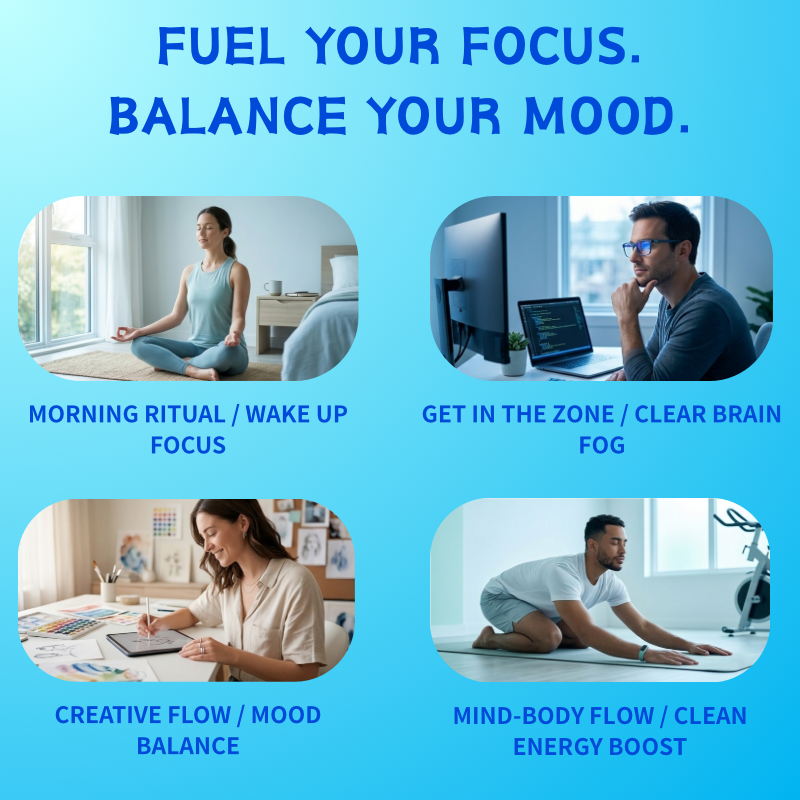 Mint Flow Dopamine Gummies | Strong Mint 3-Minute Fast Focus | 6H Sustained Clarity | Neuro-Blend Boosts Mental Speed & Mood Balance for Brain Support