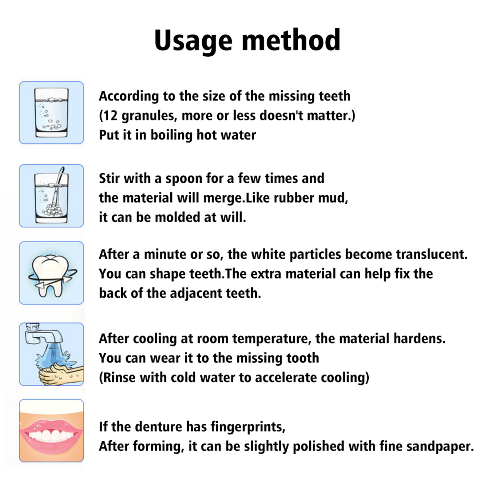 Instant Smile Temporary Tooth Repair Kit – Moldable Thermal Beads for Missing Teeth