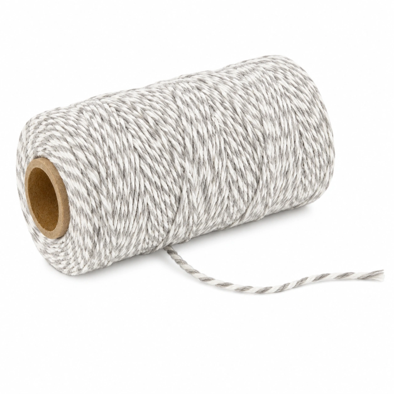 Grau Weiss Baumwollgarn Rolle-scandorahome