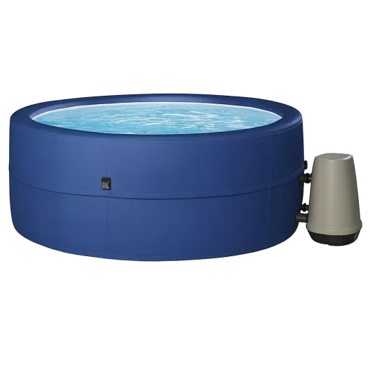 Runder Aufblasbarer Whirlpool aus PVC mit Heizung und Filter, Blau-pravelion