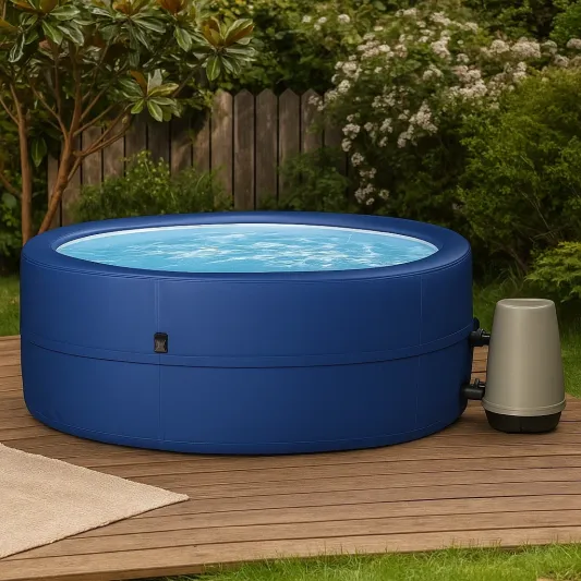 Aufblasbarer Whirlpool PVC Cremeweiß 180 cm-pravelion