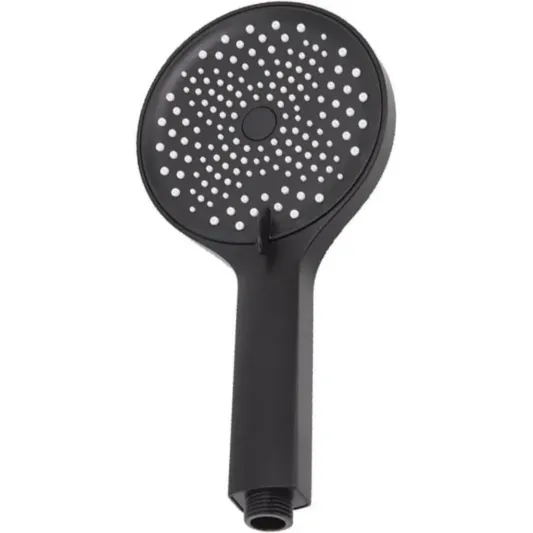 Schwarze Kunststoff-Handbrause mit 10 cm Durchmesser-pravelion