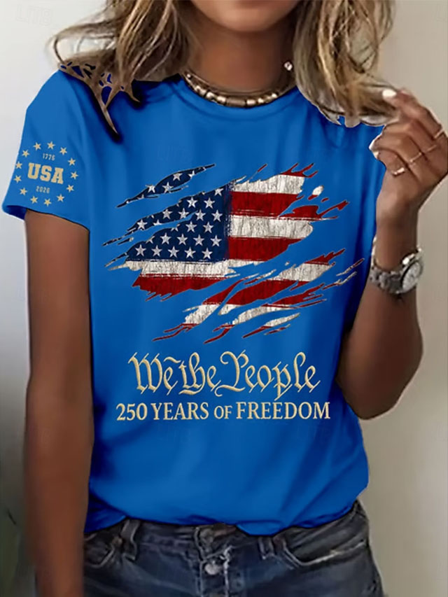 Independence Day American Anniversary Patriotic Women's T Shirt