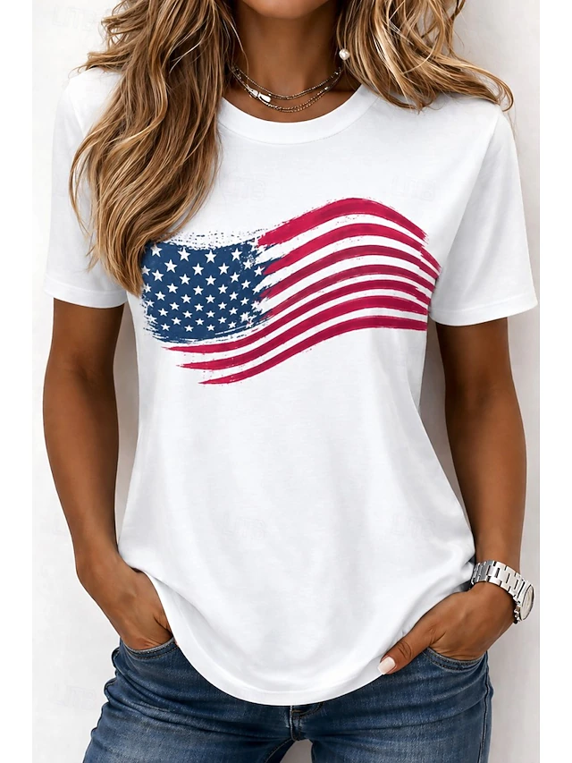 Independence Day American Anniversary Patriotic Women's T Shirt