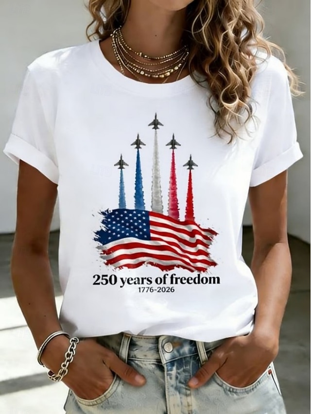 Independence Day American Anniversary Patriotic Women's T Shirt