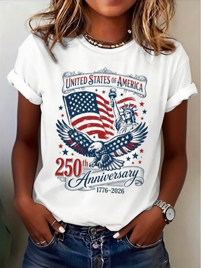 Independence Day American Anniversary Patriotic Women's T Shirt
