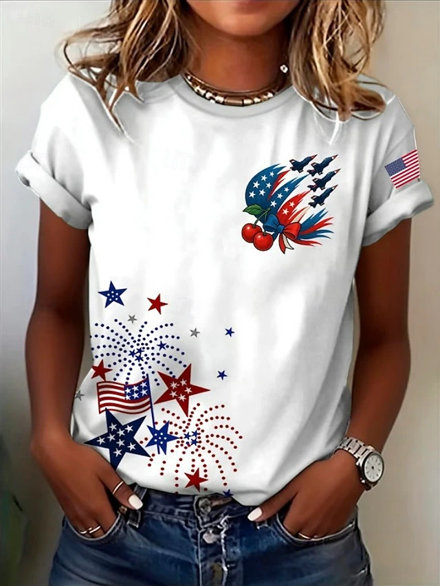 Independence Day American Anniversary Patriotic Women's T Shirt