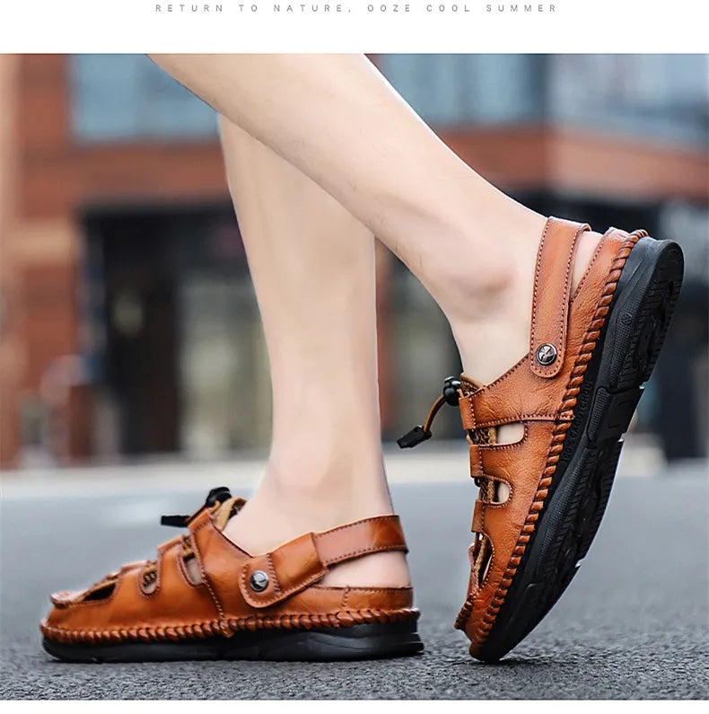 kaegreel handmade leather shoes sandals slippers 31269 brown
