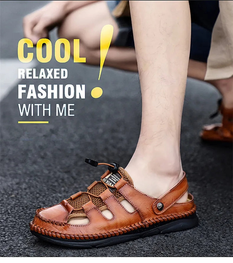kaegreel handmade leather shoes sandals slippers 31269 brown