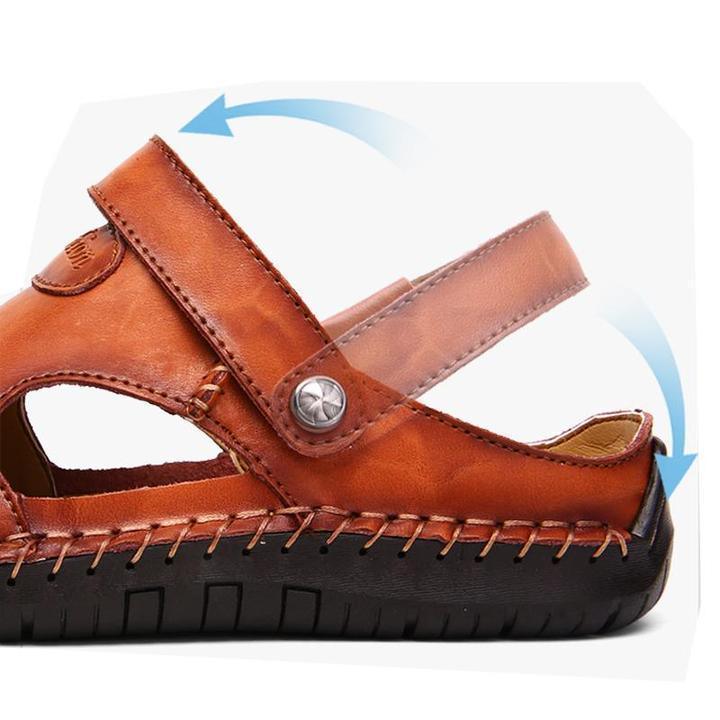 kaegreel handmade leather shoes sandals slippers 31140 red brown