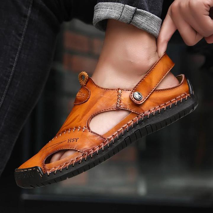 kaegreel handmade leather shoes sandals slippers 31140 red brown