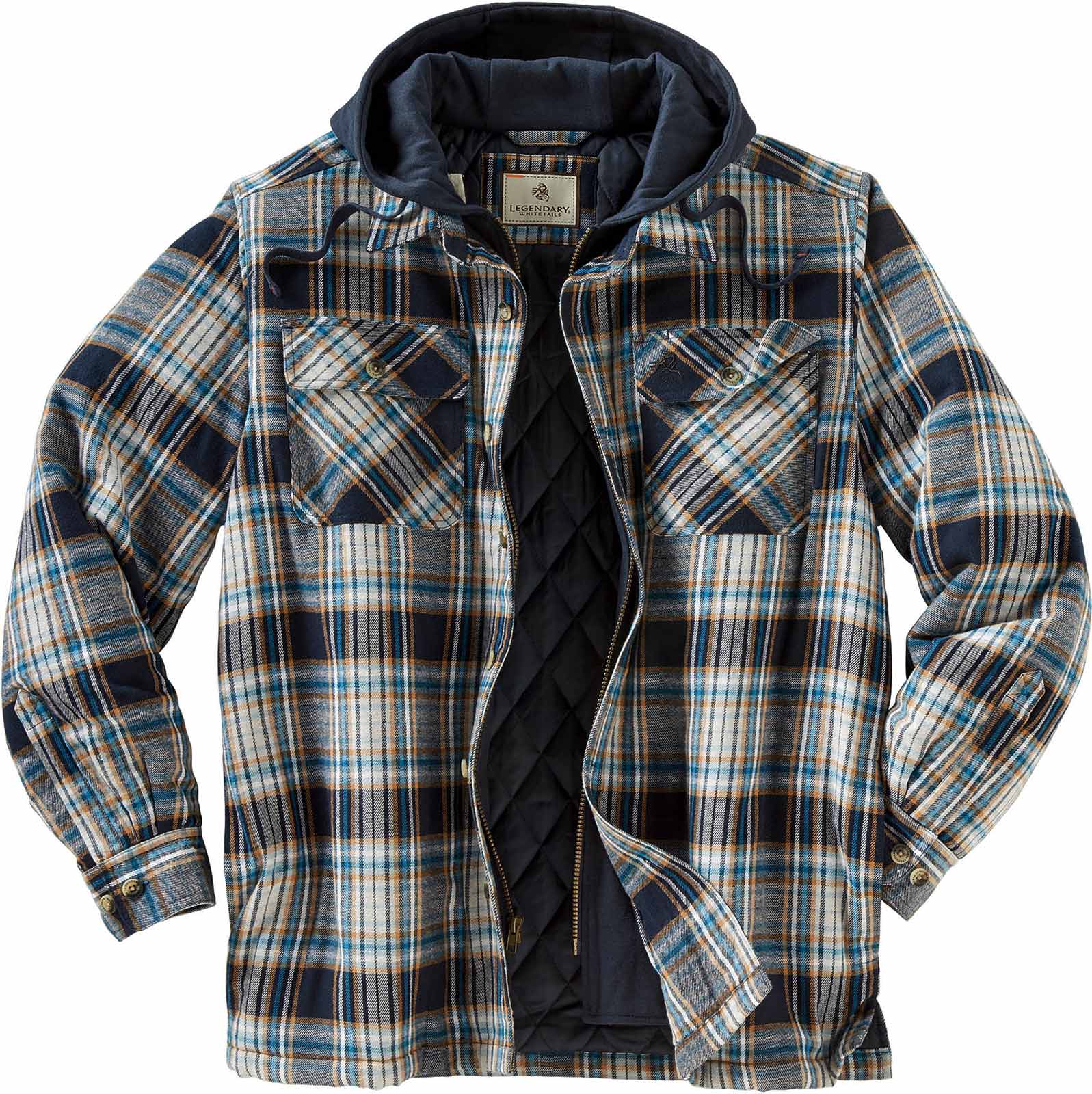 Men's Maplewood Hooded Flannel Shirt Jacket