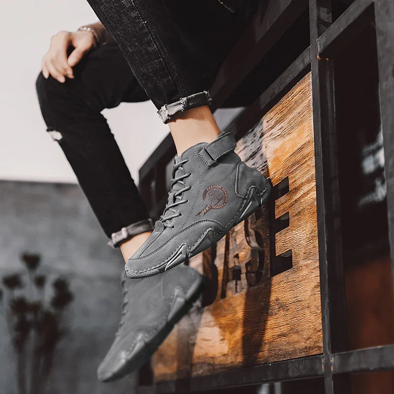 kaegreel handmade leather shoes boots 31423 gray