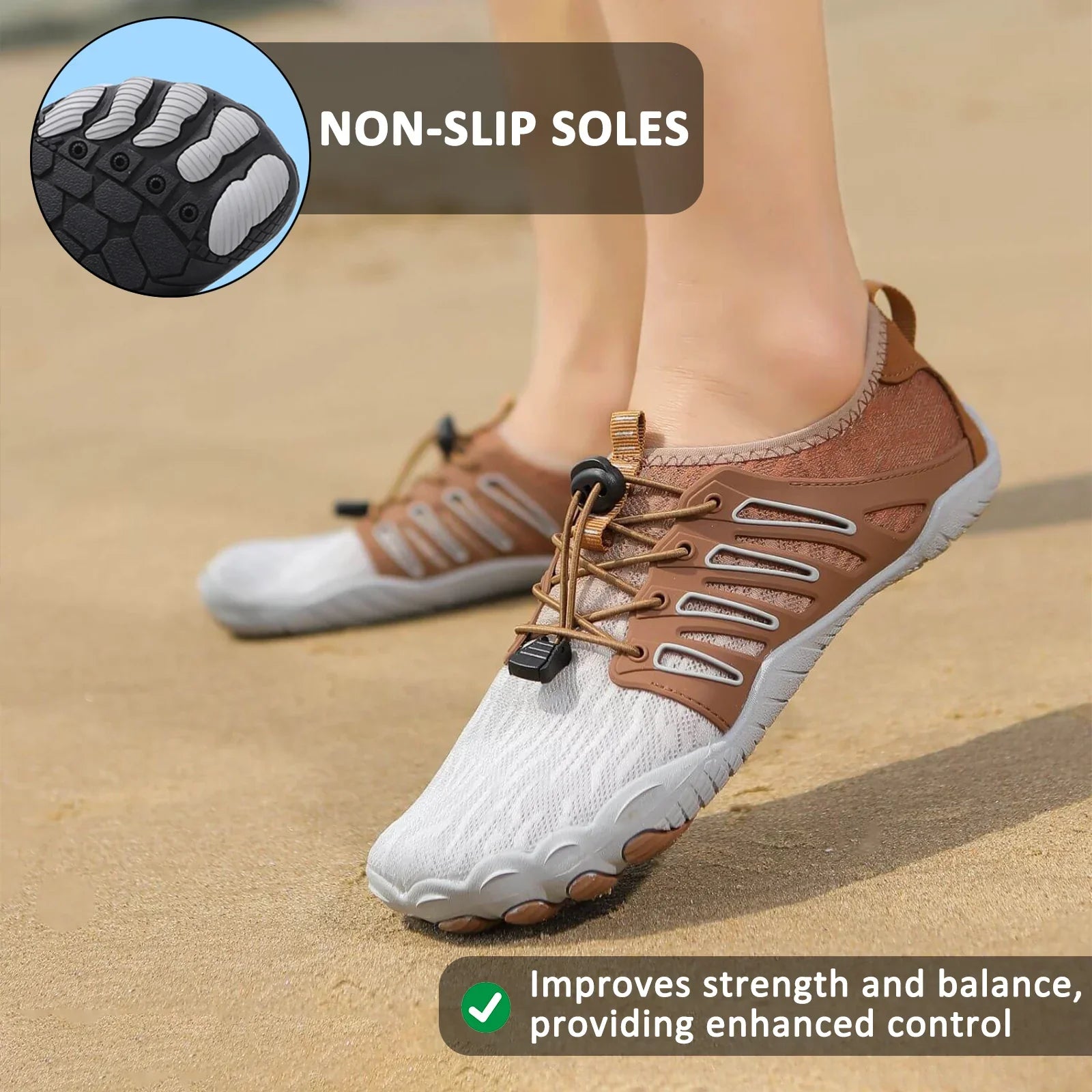 kaegreel barefoot shoes 31480 gray brown