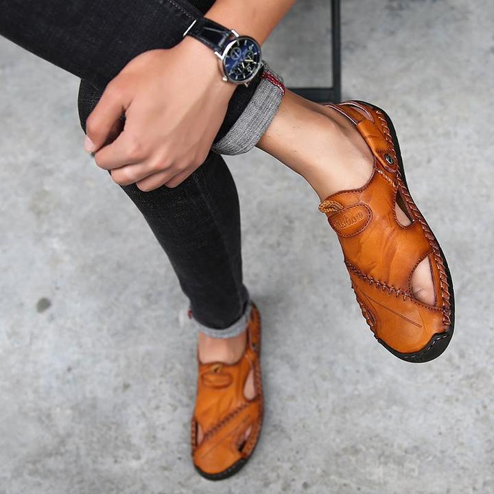 kaegreel handmade leather shoes sandals slippers 31140 red brown
