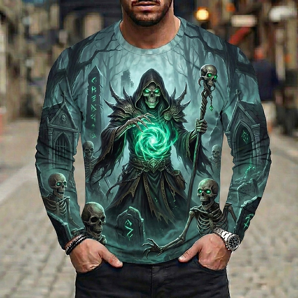 Tree Spirit Forest God 3D Printed Long Sleeve T Shirt Mens Mythical Ghost Wolf Norse Runes Graphic Tee Clothing Apparel S M L XL XXL XXXL 2026 - $23.99 &ndash;P2