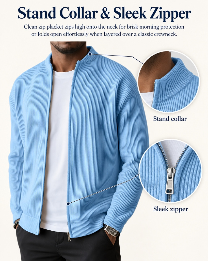Stand Collar & Sleek Zipper